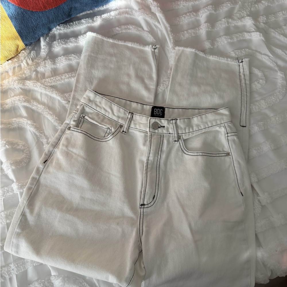 BDG White Pants with Denim Detailing - Picture 2 of 15
